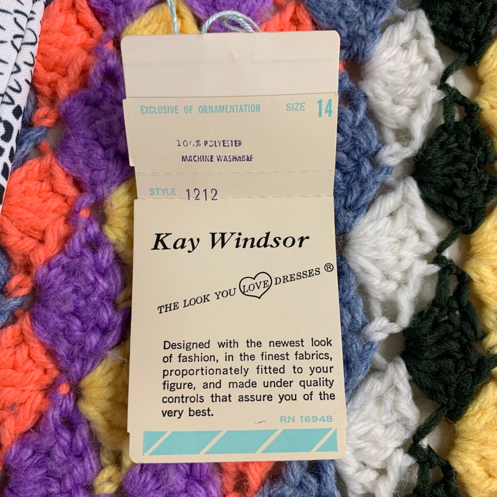 Vintage Deadstock 1970s Kay Windsor Union Made Cropped Bolero Cap Sleeve… - Picture 6 of 16